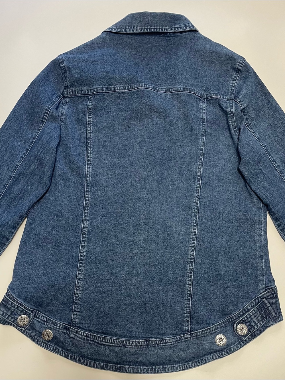 New Direction Classic Blue Denim Jacket Lightweight Size XL - Picture 5 of 11